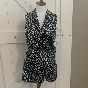 Leopard Wrap Romper